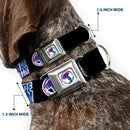 Thor Hamer Icon Full Color White/Blues Seatbelt Buckle Collar - Thor SON OF ODIN/Hamner Icon Black/White/Blues