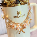 Sea Shells Deluxe Tumbler Charm Necklace