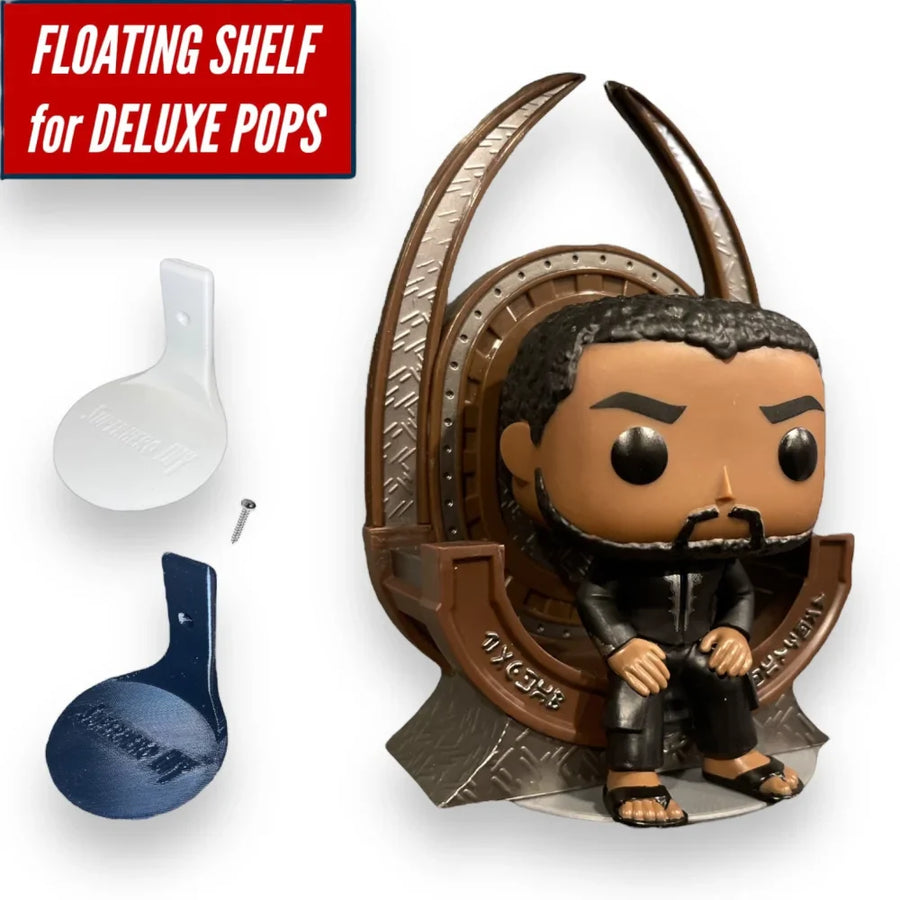 DELUXE size Floating Figure Shelves for POP! DELUXE Vinyl figures | Wall Stand Display Shelves for LARGE pops 6-inch or Deluxe