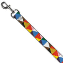 Dog Leash - Geometric Triangle Blocks Multi Color