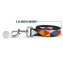 Dog Leash - Geometric Triangle Blocks Multi Color