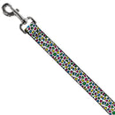 Dog Leash - Leopard White/Multi Color