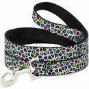 Dog Leash - Leopard White/Multi Color