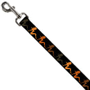Dog Leash - Mud Flap Girl Repeat Black/Orange Fade