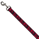 Dog Leash - Peace Dots Black/Fuchsia