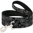 Dog Leash - BD Logo Scattered Black/Gray