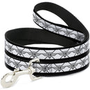 Dog Leash - BD Monogram2 White/Black