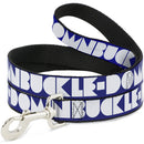 Dog Leash - BUCKLE-DOWN Shapes Blue/White