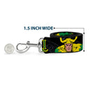Dog Leash - LOKI in Action Black/Gray/Yellow/Green