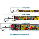 Dog Leash - MARVEL/Retro Comic Panels Black/Yellow