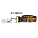 Dog Leash - MARVEL/Retro Comic Panels Black/Yellow