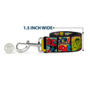 Dog Leash - MARVEL/Retro Comic Panels Black/Yellow