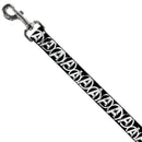 Dog Leash - Avengers "A" Logo Weathered Black/White