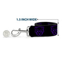 Dog Leash - Black Panther Avengers Icon Outline Black/Purple