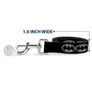 Dog Leash - Batman Shield Black/Silver