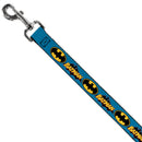 Dog Leash - Vintage Batman Logo & Bat Signal Blue