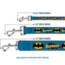 Dog Leash - Vintage Batman Logo & Bat Signal Blue