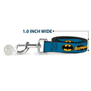 Dog Leash - Vintage Batman Logo & Bat Signal Blue