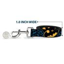 Dog Leash - Bat Signals Stacked w/CLOSE-UP Blue/Black/Yellow