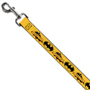 Dog Leash - Vintage Batman Logo & Bat Signal-3 Yellow