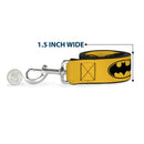Dog Leash - Bat Signal-3 Yellow/Black/Yellow