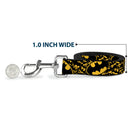 Dog Leash - Bat Signals Stacked w/CLOSE-UP Yellow/Black
