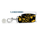Dog Leash - Bat Signals Stacked w/CLOSE-UP Yellow/Black