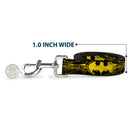 Dog Leash - Batman Shield CLOSE-UP Sketch Black/Yellow