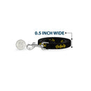 Dog Leash - Zebra Bat Signal Black/Gray/Yellow/Black