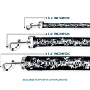 Dog Leash - Batman Action Verbiage Black/White