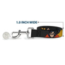 Dog Leash - ROBIN Red/Black Poses Gray