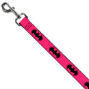 Dog Leash - Bat Signal-3 Fuchsia/Black/Fuchsia