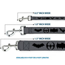 Dog Leash - Bat Logo Transitions Gray/Black