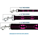 Dog Leash - Batman Shield/Chainlink Black/Hot Pink