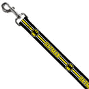 Dog Leash - BATMAN/Bat Signal Triple Stripe Black/White/Yellow