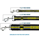 Dog Leash - BATMAN/Bat Signal Triple Stripe Black/White/Yellow