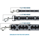 Dog Leash - Bat Signal-5 Black/Gray/Black