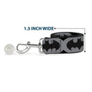 Dog Leash - Bat Signal-5 Black/Gray/Black