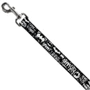 Dog Leash - Batman Gotham City Graffiti Collage Black/White