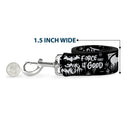 Dog Leash - Batman Gotham City Graffiti Collage Black/White