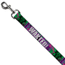 Dog Leash - THE JOKER WANTED Smiling Pose and Graffiti Purples/Greens