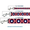Dog Leash - Captain America Shield Repeat Navy