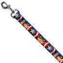 Dog Leash - Captain America Face Turns/Shield CLOSE-UP