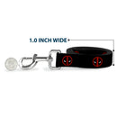 Dog Leash - Deadpool Logo Black/Red/White