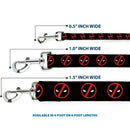 Dog Leash - Deadpool Logo2 Black/Red/White