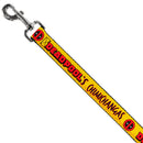 Dog Leash - DEADPOOL'S CHIMICHANGAS Flames Yellow/Black/Red