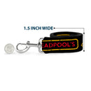 Dog Leash - DEADPOOL'S CHIMICHANGAS and Logo Black/Gold/Red