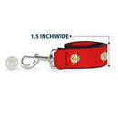 Dog Leash - DC League of Super-Pets Flash Bolt Logo Red/Yellow/White