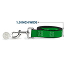 Dog Leash - Green Lantern Logo Green/White