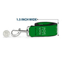 Dog Leash - Green Lantern Logo Green/White